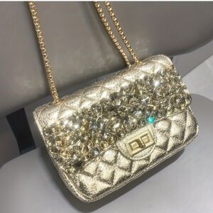 Elegant Gold Quilted Women's Bag